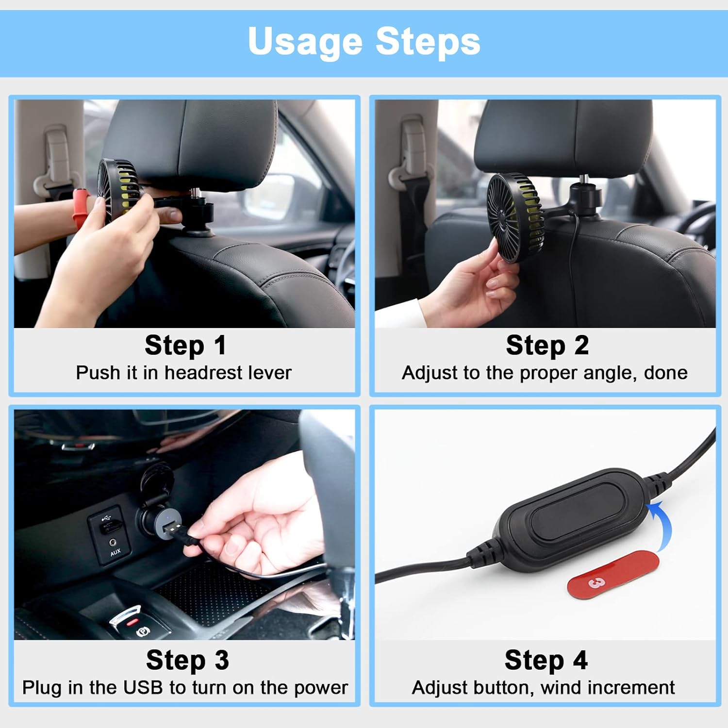 71EQ3DTlOL._SL1500_ Compare The 5 Best Car Seat Portable Cooling Fan Full Guide